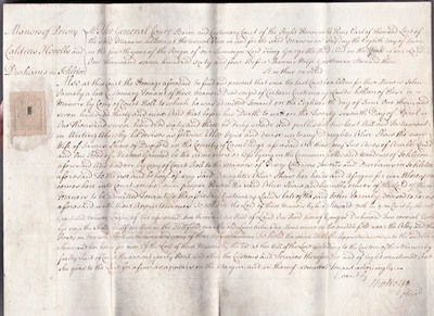 Cambridge 1764 Court Baron Deed Priory Caldrices Howells Dunhams Manors Ickleton - Image 1 of 4