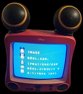 Disney 13" Mickey Mouse Special Edition CRT TV DT1300-C Tested Works  RARE! - Picture 1 of 7