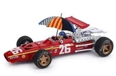 Brumm R171CHU 1/43 Ferrari 312 F1 Francia Gp 1968 Vincitore ＃26 J.Ickx Model - Immagine 1 di 4