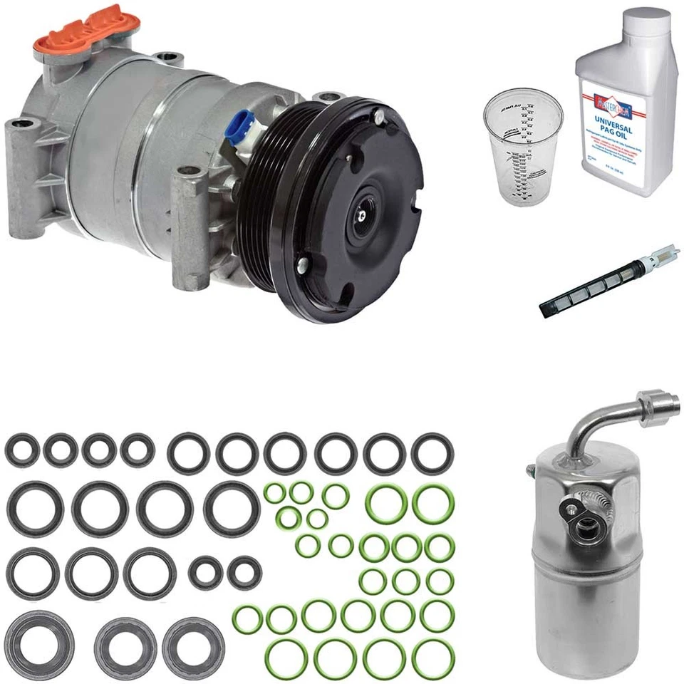 Compresor de aire acondicionado Omega con kit de reparación de aire acondicionado para Chevrolet Silverado 2002 Foto 1 de 1