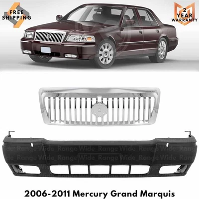Front Bumper Cover Fascia & Grille Assembly For 2006-2011 Mercury Grand Marquis Foto 1 de 4