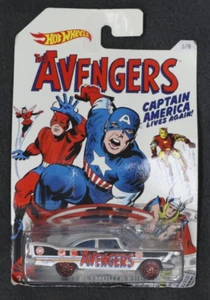 Mattel Hot Wheels The Avengers Capitán América vive de nuevo '57 Plymouth Fury - Imagen 1 de 4