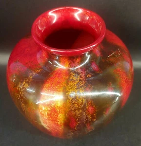 Royal Doulton Flambe Bulbous Vase #1633 Signed Charles Noke & Fred Moore mAAS - Picture 1 of 8