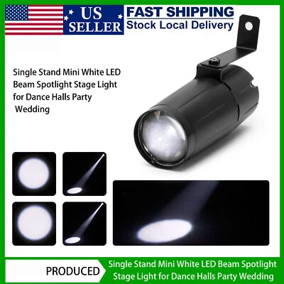 15W LED Spotlight Beam Pinspot Light Stage Lighting White KTV DJ Disco Lights US - Image 1 of 4