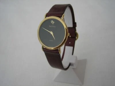 NOS NEW EXT. SLIM PAUL PICOT GOLD P. QUARTZ SWISS WATCH - Image 1 of 4