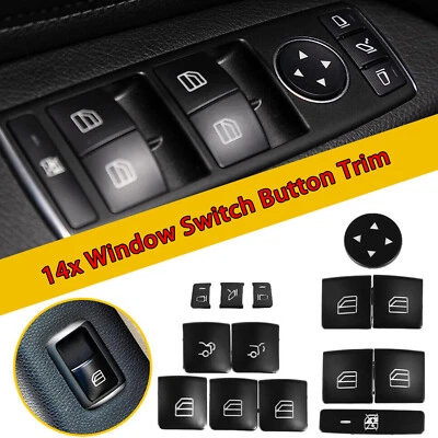 For Mercedes-Benz C E CLA Car Window Switch Button Repair Stickers Interior Trim - Image 1 of 4