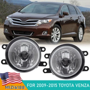 For 2009-2015 Toyota Venza Pair Halogen Bumper Fog Lights Lamp Left+ Right Side - Foto 1 di 15