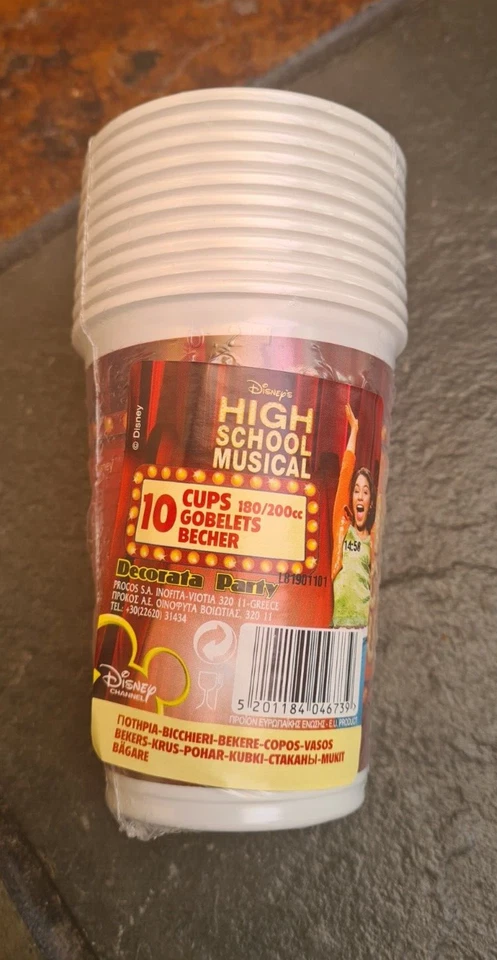 Plastic Cups 12 Packs of 10 Each High School Musical Birthday Picnic Party 4763 - Image 1 of 3