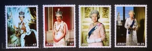 Jersey Stamps "Q.E. II - Longest Reining Monarch" MNH 4V Mint Set 2015 - Picture 1 of 2