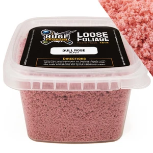 Huge Miniatures Loose Foliage, Dull Rose Foam Flock – 16oz Resealable Tub - Picture 1 of 5