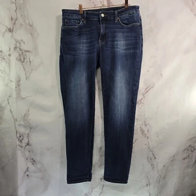 Pantalones de mezclilla Mavi para mujer 31 X 30 Emma tiro alto ajustados lavado oscuro piedra elástica Foto 1 de 4