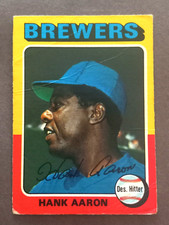 1975 O-Pee-Chee Hank Aaron Milwaukee Brewers #660 Poor-Fair