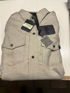 NBT Motorcycle Riding Over Shirt Oatmeal Color Size XL New - Picture 1 of 3
