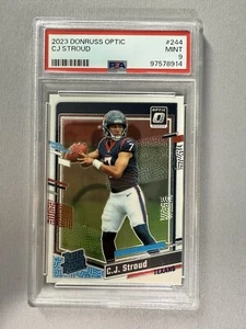 2023 Donruss Optic CJ Stroud Rated Rookie RC #244 PSA 9 Mint HOUSTON TEXANS - Picture 1 of 2