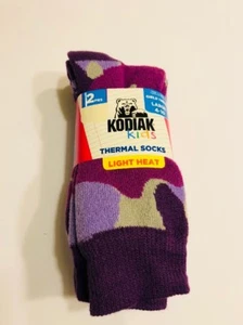 Girls Socks Shoe Size L 4-10 Thermal Purple Light Heat - Picture 1 of 4