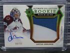 2021-22 Upper Deck Ultimate Justus Annunen Gold Rookie Patch Auto RC #09/15