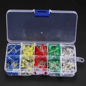 200Pcs LED Diode émitting 3MM 5MM Lampe électronique Lumière 5 Couleur Kit - Bild 1 von 6