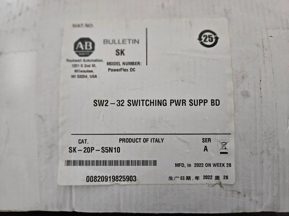 Allen Bradley  SW2-32  SWITCHING PWR SK-20P-S5N10 NEW IN BOX FAST SHIPPING! - Image 1 of 1
