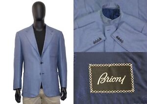 Amazing Brioni Nomentano Blazer 54IT 44US/UK Blue Cashmere & Silk AUTHENTIC