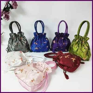 Retro Embroidery Silk Drawstring Handbags Women Purse Wallets Jewerly Packing. - Picture 1 of 43