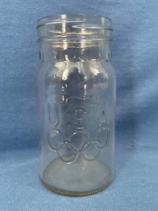 1992 Anchor Hocking Maxwell House Coffee Team USA Coffee Jar Barcelona Olympics - Picture 1 of 9