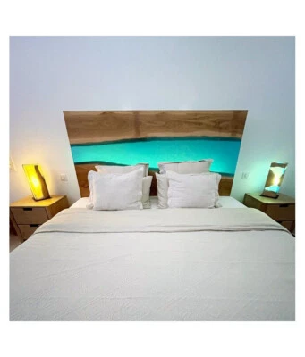 Роскошная прозрачная смола River King спальня кровать изголовье, королева кровать изголовье - Изображение 1 из 4