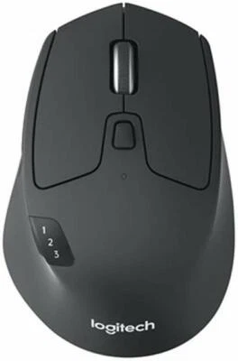 Logitech M720 Triathlon Wireless Bluetooth Mouse - Black - Image 1 of 4
