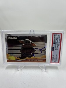 John Rosengrant Signed Star Wars Mandolalorian Baby Yoda Card PSA/DNA Grogu