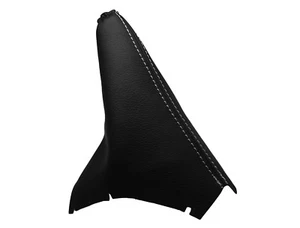 VOLVO V70 II (1999-2008) Soufflet Levier De Frein 100% Cuir - Couture Blanc - Picture 1 of 1