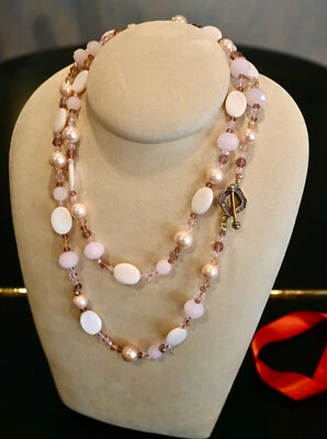 Новый $180 HEIDI DAUS девушки просто хочу повеселиться 41-1/2» длинный розовый бусина ожерелье - Изображение 1 из 4