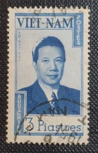 1951 VIETNAM "EMPEROR BAO DAI" SG69 USED - Picture 1 of 2