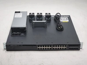 Cisco WS-C3650-24TD-L 24-Port Gigabit Ethernet 4-Port SFP Stackable Switch AC - Picture 1 of 3