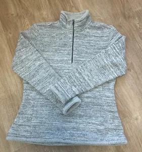 KUHL Alska Sweater Womens XL Sherpa Trim Logo Fleece Hike 1/4 Zip Pullover - Imagen 1 de 8