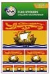 NEW BRUNSWICK NB PROVINCIAL FLAG COLLECTION OF 7 DIFFERENT SIZE DECAL STICKERS . - Picture 1 of 1