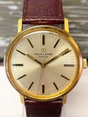 FAVRE-LEUBA GENEVE WINDING 81072 SWISS MEN'S FULL WORKING VINTAGE WATCH - Image 1 of 4