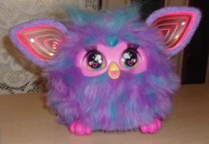 Furby Purple Plush Tie Dye Interactive Toy 2023 Glowing Ears, Working - Picture 1 of 3