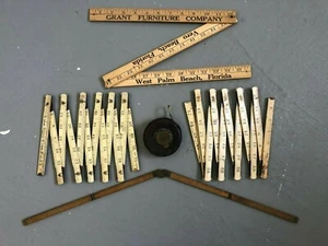 Lot of 5 vintage scales / rulers / tape measure.  See Description. - Foto 1 di 7