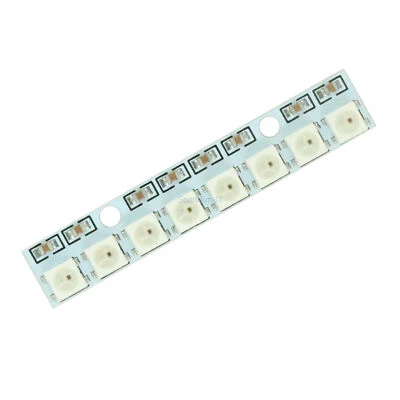 WS2812 WS 2811 5050 RGB LED Lamp Panel Module 5V 8-Bit Rainbow LED Precise - Immagine 1 di 4