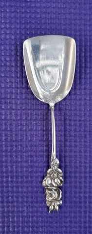 Reed & Barton Sterling Silver Bon Bon Solid Spoon Pattern Harlequin 5 1/2" Cover