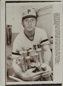 Foto originale AP Type 3 1971 Bob Robertson Pittsburgh Pirates stampa filo - Foto 1 di 1