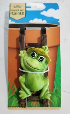 FROG Maceta Abrazador Colgador 5.25" Pulgadas Jardín Colección Cerámica Decoración NUEVO  Foto 1 de 4