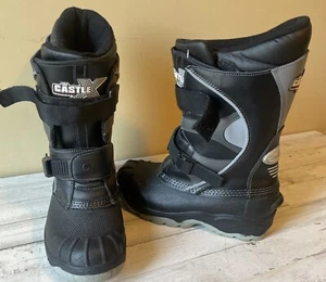 Castle X Race Racewear Snowmobile Waterproof Insulated Winter Boots Mens Size 6M - Foto 1 di 8