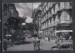 Cartolina Napoli Via Bernini ANIMATA AUTO Q1532 - Picture 1 of 1
