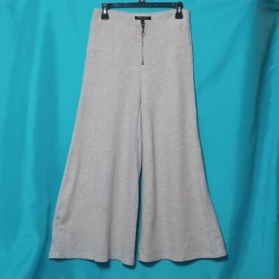 Pantalones acampanados ROMEO & JULIET Couture gris jaspeado pierna ancha. Talla S Foto 1 de 4