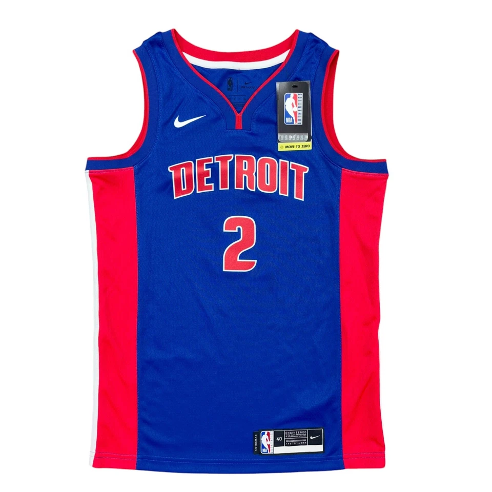 耐克 Cade Cunningham 底特律活塞队篮球 Swingman 球衣,尺寸 S,全新带标签 — 第 1/3 张图片