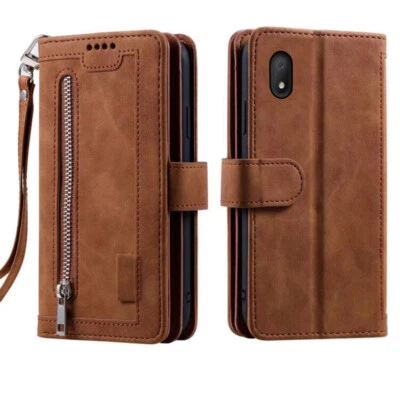 Чехол-бумажник Alcatel 1B 2020 кожаный на молнии магнитный откидной чехол для Alcatel 1B 2020 - Изображение 1 из 4