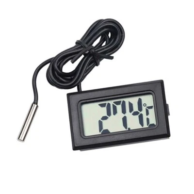 Mini Temperature Sensor LCD Car Digital Thermometer Hygrometer Meter Gauge Black