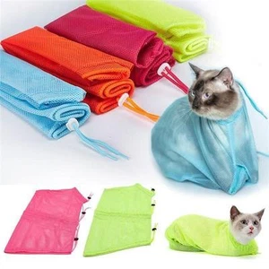 Anti-scratch Pet Cleaning Grooming Tool Washing Cat Bag Bathing Cutting Nail FB - Picture 1 of 17