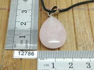 ROSENQUARZ Anhänger + verstellbare Kordel - Halskette Lithotherapie Esoterik Reki - Bild 1 von 2