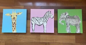 Nursery Baby Room decor Jungle Animals wall art By Lauren Rowinski canvas print